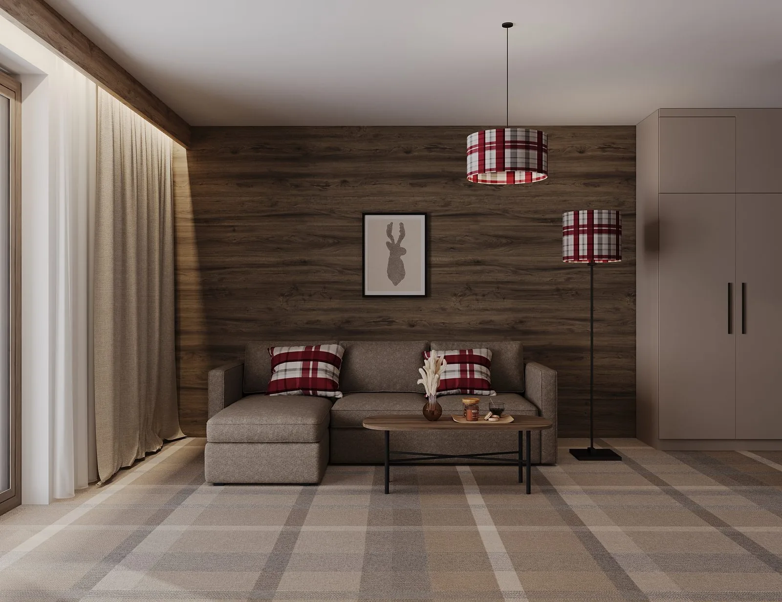 Salon w apartamencie White Mountain